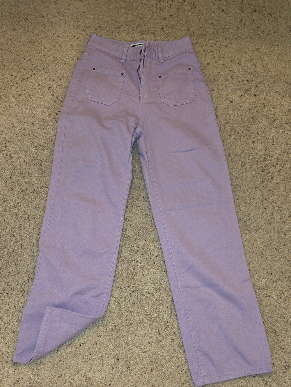 Lilac Straight-Leg Pants
